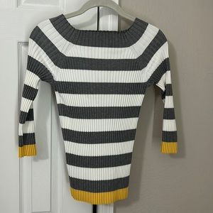 Medium Bailey 44 white and grey striped top